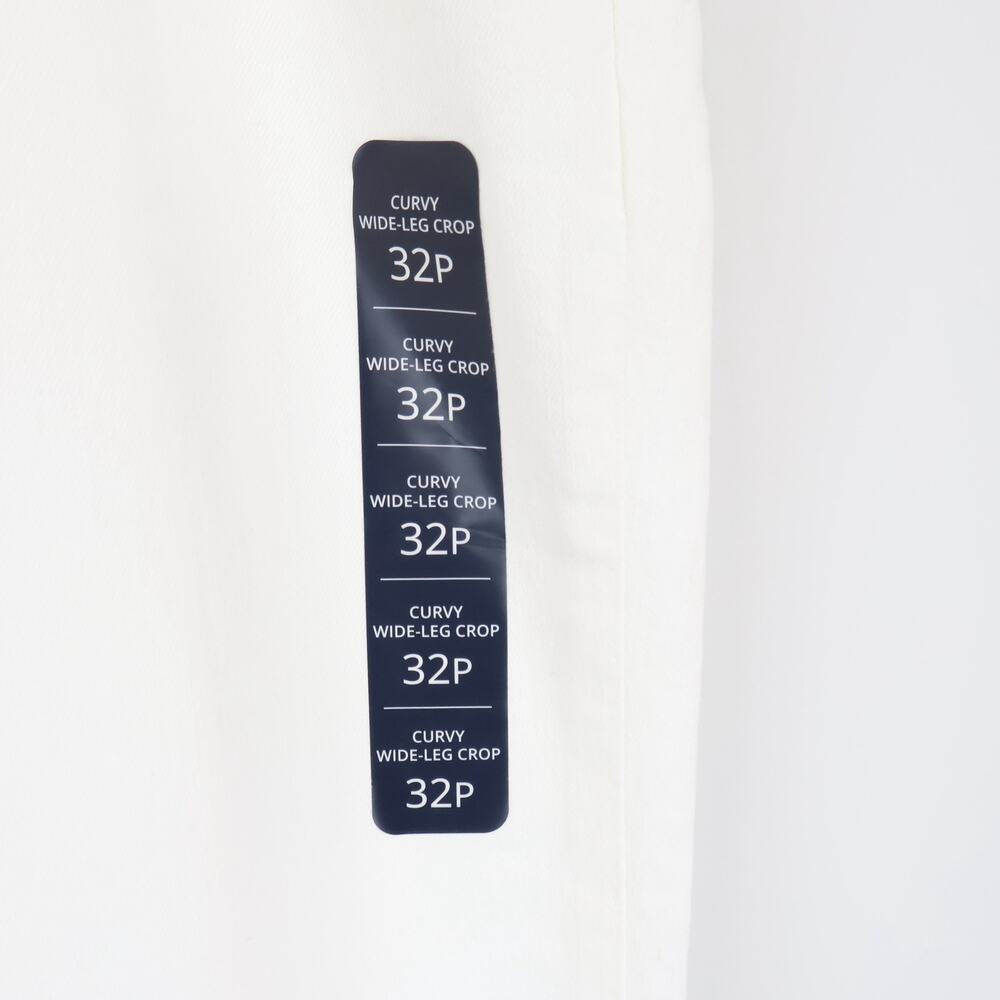 J.Crew Factory Curvy Wide Leg Cropped Jean Allday Stretch White 32 Petite NWT - Picture 5 of 10